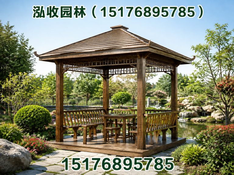 榆林防腐木凉亭展示图